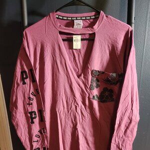 Pink Victoria's Secret Long Sleeve Tee